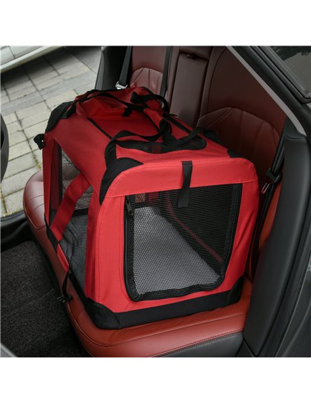 PawHut Foldable Pet Carrier for Small and Miniature Dogs, Portable Cat Carrier Soft Side Pet Travel Crate with Removable Mat, St - pic 144442 | FastDaddyshop
