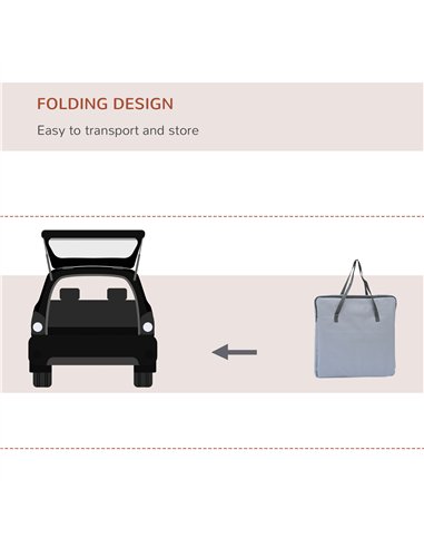 PawHut Pet Carrier Folding Bag Car Seat Cat Dog Puppy Kennel Portable Travel Cage Tote Case Mesh Holder House Grey