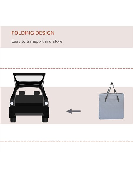 PawHut Pet Carrier Folding Bag Car Seat Cat Dog Puppy Kennel Portable Travel Cage Tote Case Mesh Holder House Grey - pic 144510 | FastDaddyshop