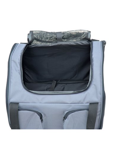 PawHut Pet Carrier Folding Bag Car Seat Cat Dog Puppy Kennel Portable Travel Cage Tote Case Mesh Holder House Grey