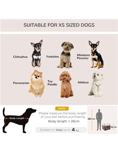 Pawhut Folding Fabric Soft Pet Crate, 46Lx36Wx41H cm - Brown