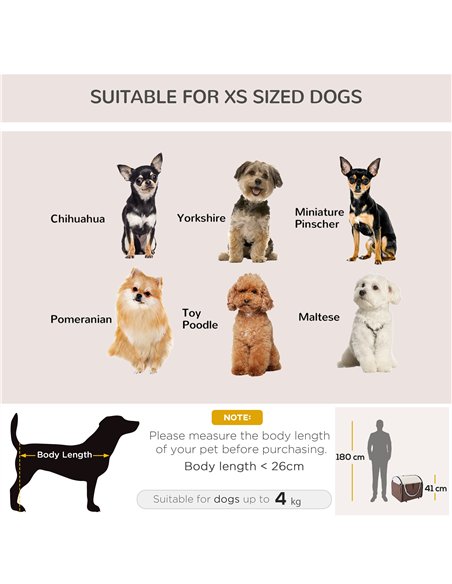 Pawhut Folding Fabric Soft Pet Crate, 46Lx36Wx41H cm - Brown - pic 144530 | FastDaddyshop