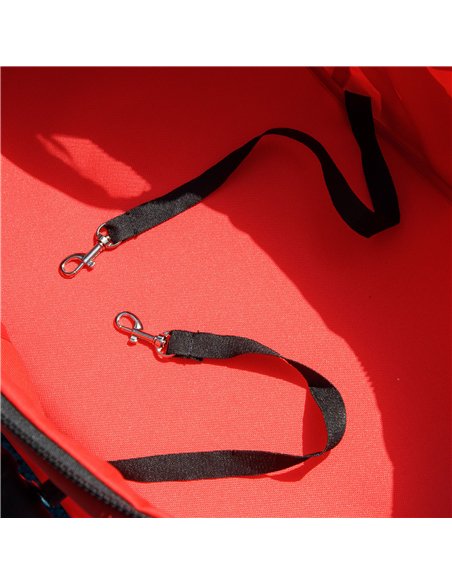 PawHut Dog Pram Dog Stroller Foldable Pet Pushchair with 4 Wheels, Safety Leashes, Cup Holder for Small Dogs, Red - pic 144667 | FastDaddyshop