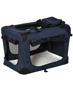 PawHut Foldable Pet Carrier for Small and Miniature Dogs, Portable Cat Carrier Soft Side Pet Travel Crate with Removable Mat, St