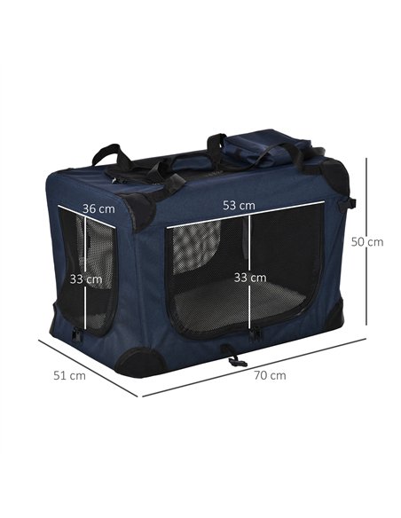 PawHut Foldable Pet Carrier for Small and Miniature Dogs, Portable Cat Carrier Soft Side Pet Travel Crate with Removable Mat, St - pic 144688 | FastDaddyshop