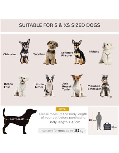 PawHut Foldable Pet Carrier for Small and Miniature Dogs, Portable Cat Carrier Soft Side Pet Travel Crate with Removable Mat, St