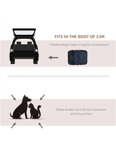 PawHut Foldable Pet Carrier for Small and Miniature Dogs, Portable Cat Carrier Soft Side Pet Travel Crate with Removable Mat, St
