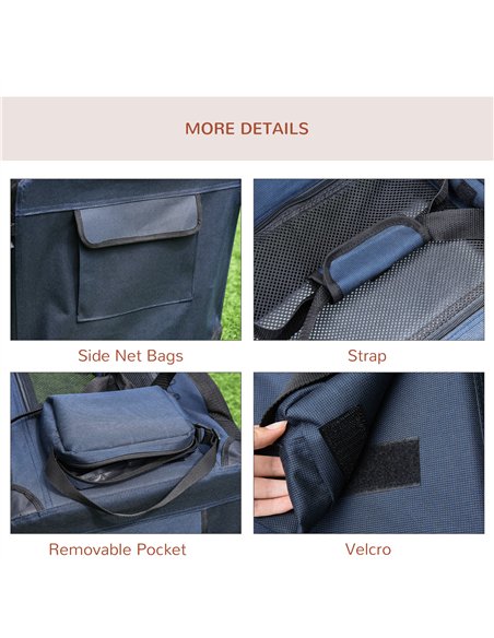 PawHut Foldable Pet Carrier for Small and Miniature Dogs, Portable Cat Carrier Soft Side Pet Travel Crate with Removable Mat, St - pic 144692 | FastDaddyshop