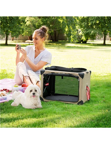 PawHut Foldable Pet Carrier, with Cushion, for Small Dogs and Cats - pic 144741 | FastDaddyshop