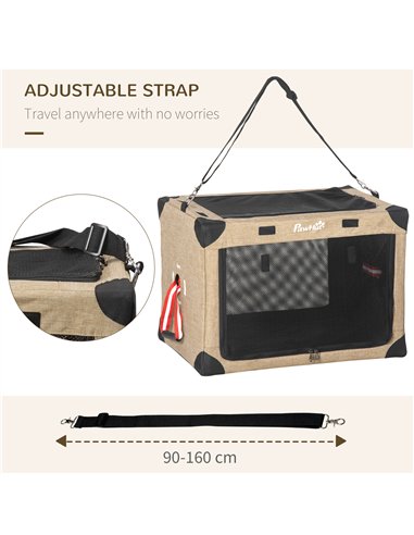 PawHut Foldable Pet Carrier, with Cushion, for Small Dogs and Cats