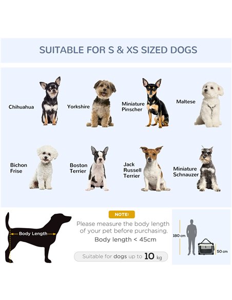 PawHut 70cm Foldable Pet Carrier, with Cushion, for Small Dogs and Cats - Grey - pic 144789 | FastDaddyshop