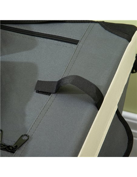 PawHut 81cm Foldable Pet Carrier, with Cushion, for Medium Dogs and Cats - Grey - pic 144810 | FastDaddyshop