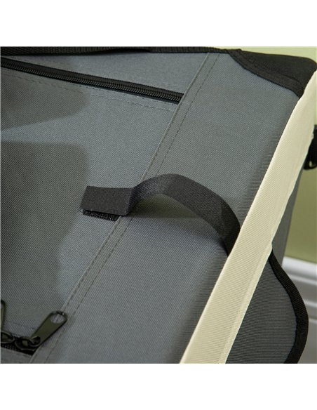 PawHut 91cm Foldable Pet Carrier, with Cushion, for Large Dogs and Cats - Grey - pic 144828 | FastDaddyshop