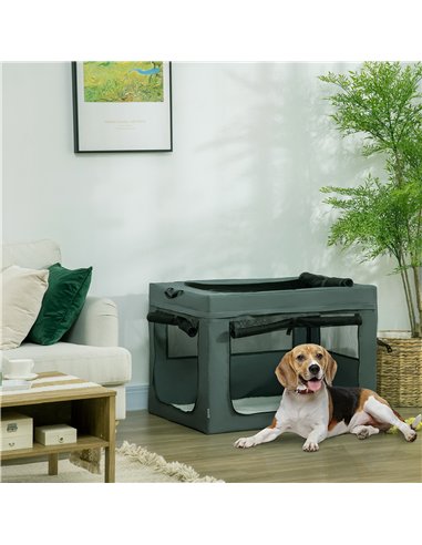 PawHut Pet Carrier Bag, with Cushion for Medium, Large Dogs - Grey
