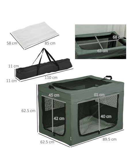 PawHut Pet Carrier Bag, with Cushion for Medium, Large Dogs - Grey - pic 144832 | FastDaddyshop