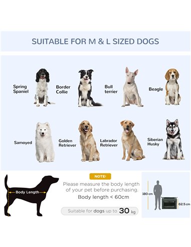PawHut Pet Carrier Bag, with Cushion for Medium, Large Dogs - Grey