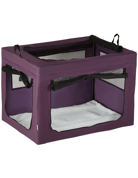 PawHut 90cm Pet Carrier Bag, with Cushion for Medium, Large Dogs - Purple - pic 144839 | FastDaddyshop