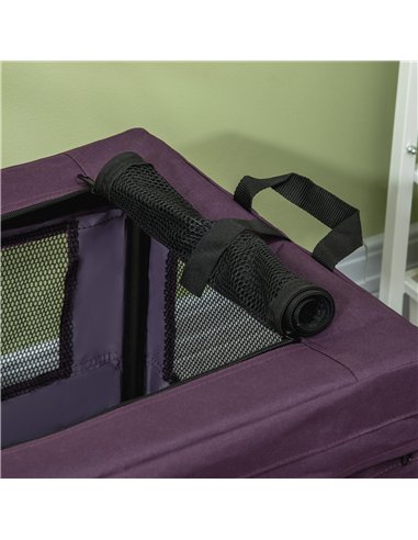 PawHut 60cm Pet Carrier, with Cushion, for Miniature Dogs - Purple
