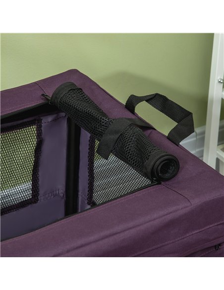 PawHut 60cm Pet Carrier, with Cushion, for Miniature Dogs - Purple - pic 144856 | FastDaddyshop