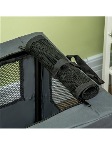 PawHut 60cm Pet Carrier, with Cushion, for Miniature Dogs - Grey