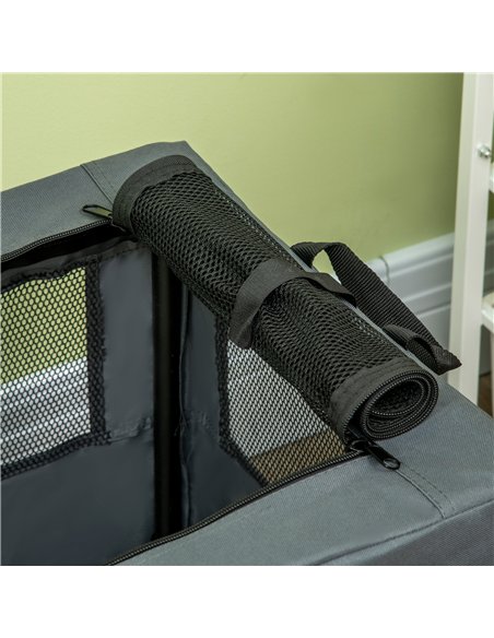 PawHut 60cm Pet Carrier, with Cushion, for Miniature Dogs - Grey - pic 144865 | FastDaddyshop