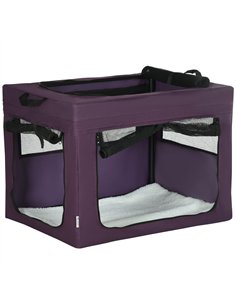 PawHut 69cm Pet Carrier, with Cushion, for Miniature and Small Dogs - Purple