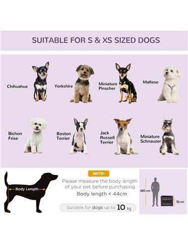 PawHut 69cm Pet Carrier, with Cushion, for Miniature and Small Dogs - Purple