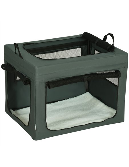 PawHut 69cm Pet Carrier, with Cushion, for Miniature and Small Dogs - Grey - pic 144875 | FastDaddyshop