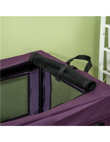 PawHut 80cm Pet Carrier, with Cushion, for Small and Medium Dogs - Purple - pic 144892 | FastDaddyshop