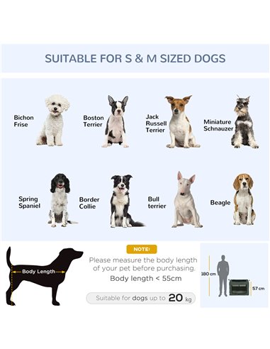 PawHut 80cm Pet Carrier, with Cushion, for Small and Medium Dogs - Grey