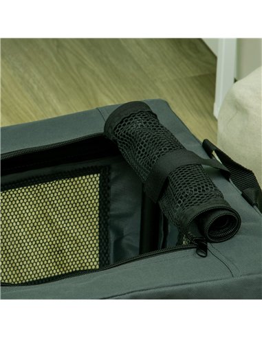 PawHut 48.5cm Pet Carrier, with Cushion, for Miniature Dogs - Grey