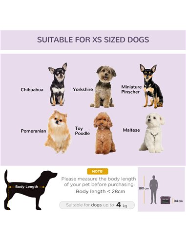 PawHut 48.5cm Pet Carrier, with Cushion, for Miniature Dogs - Purple