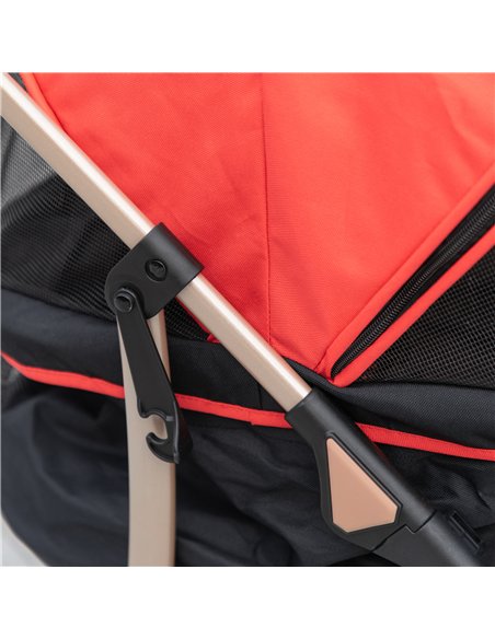 PawHut 3 In 1 Detachable Pet Stroller, for Extra Small and Small Dogs - Red - pic 144955 | FastDaddyshop