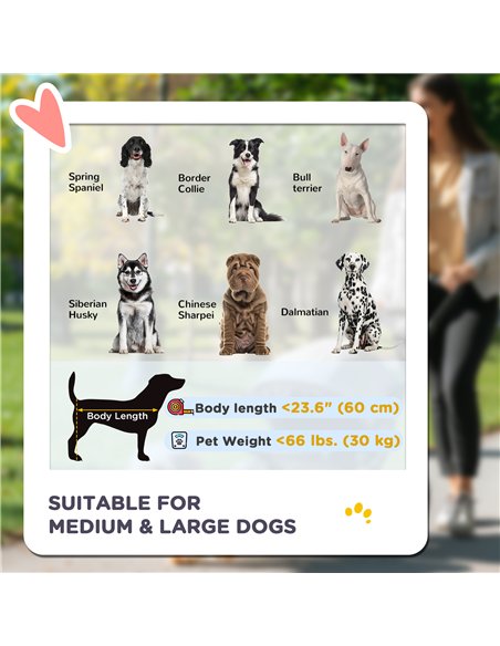 PawHut Foldable Pet Stroller, with Universal Wheels, Shock Absorber, for Medium and Large Dogs - Red - pic 144986 | FastDaddyshop