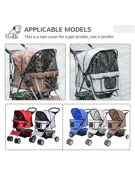 PawHut Dog Stroller with Cover for Small Miniature Dogs, Folding Cat Pram Dog Pushchair with Cup Holder, Storage Basket, Reflect - pic 145098 | FastDaddyshop