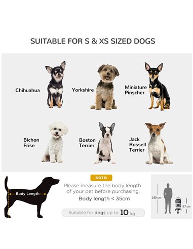 PawHut Dog Stroller with Cover for Small Miniature Dogs, Folding Cat Pram Dog Pushchair with Cup Holder, Storage Basket, Reflect