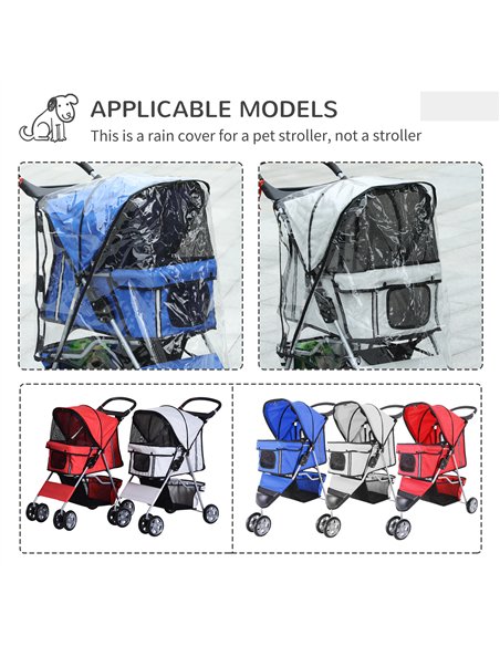 PawHut Dog Stroller with Cover for Small Miniature Dogs, Folding Cat Pram Dog Pushchair with Cup Holder, Storage Basket, Reflect - pic 145152 | FastDaddyshop