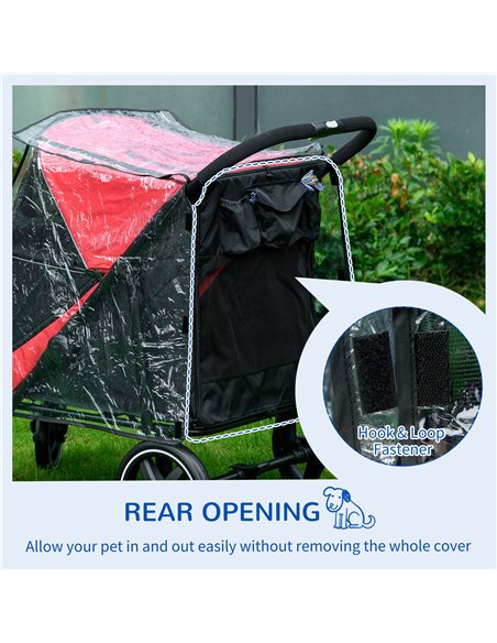 PawHut Rain Cover for Dog Pram, Stroller Buggy with Rear Entry - pic 145158 | FastDaddyshop