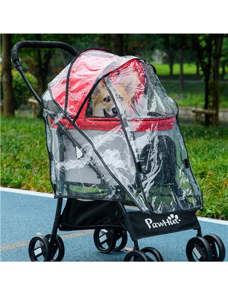 PawHut Rain Cover for Dog Pram Stroller, with Front and Rear Entry - pic 145164 | FastDaddyshop