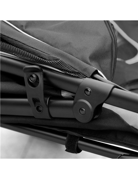 PawHut Foldable Pet Stroller, with Universal Wheels, Shock Absorber, for Medium and Large Dogs - Black - pic 145288 | FastDaddyshop