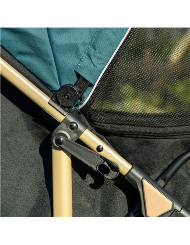 PawHut Pet Stroller for Small and Miniature Dogs, with Rain Cover - Dark Green