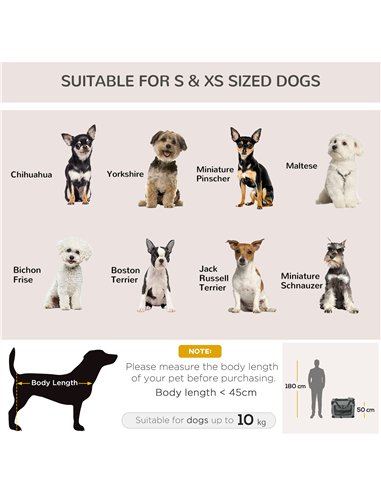 PawHut 70cm Oxford Folding Pet Carrier Bag Grey