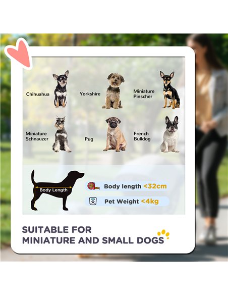 PawHut Dog Pram Dog Stroller Foldable Pet Pushchair with 4 Wheels, Safety Leashes, Cup Holder for Small Dogs, Black - pic 145436 | FastDaddyshop