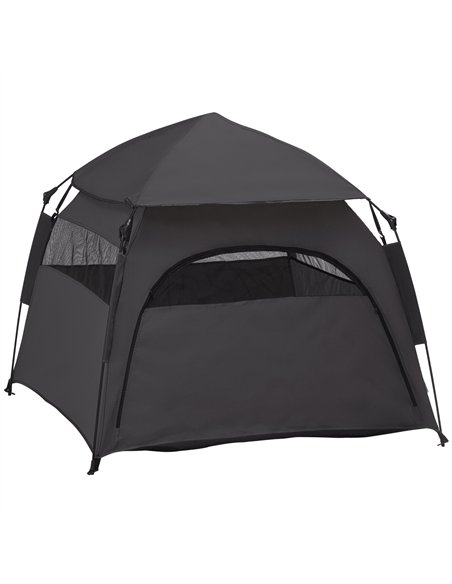 PawHut Foldable Dog Cat Tent with Water-Resistant Oxford, Carry Bag for Extra Large Dog, Charcoal Grey - pic 145478 | FastDaddyshop