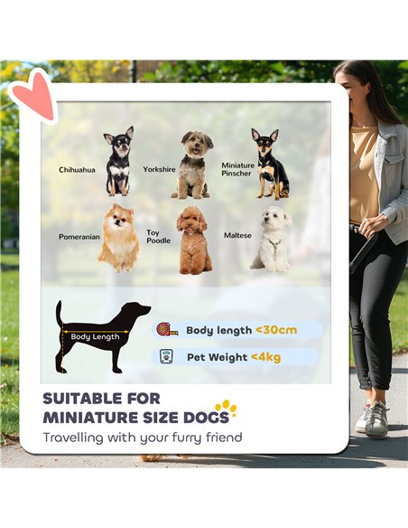 PawHut Umbrella Structure Dog Stroller, Lightweight & Portable Dog Pram w/ Shoulder Strap, Storage Bag & Cup Holder, Light Grey - pic 145517 | FastDaddyshop