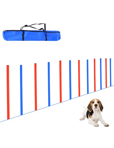 PawHut Pet Agility Training Equipment Dog Play Run Obedience Training Set Adjustable (Poles) - pic 145568 | FastDaddyshop
