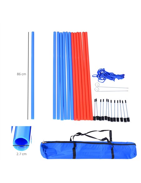 PawHut Pet Agility Training Equipment Dog Play Run Obedience Training Set Adjustable (Poles) - pic 145570 | FastDaddyshop
