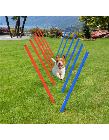 PawHut Pet Agility Training Equipment Dog Play Run Obedience Training Set Adjustable (Poles) - pic 145574 | FastDaddyshop
