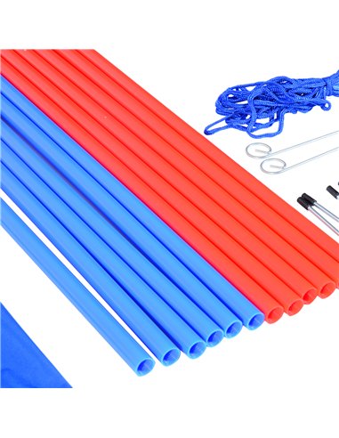 PawHut Pet Agility Training Equipment Dog Play Run Obedience Training Set Adjustable (Poles)