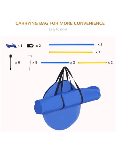 PawHut Pet Agility Training Equipment Dog Play Run Jump Obedience Training Set Adjustable (Poles + Hurdle + Tunnel + Pause Box)